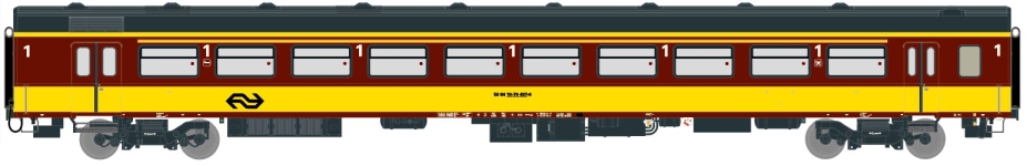 Exact-Train EX11168 - H0 - Personenwagen ICR Beneluxzug nach Belgien mit Figuren, NS, Ep. IV - Wagen 1